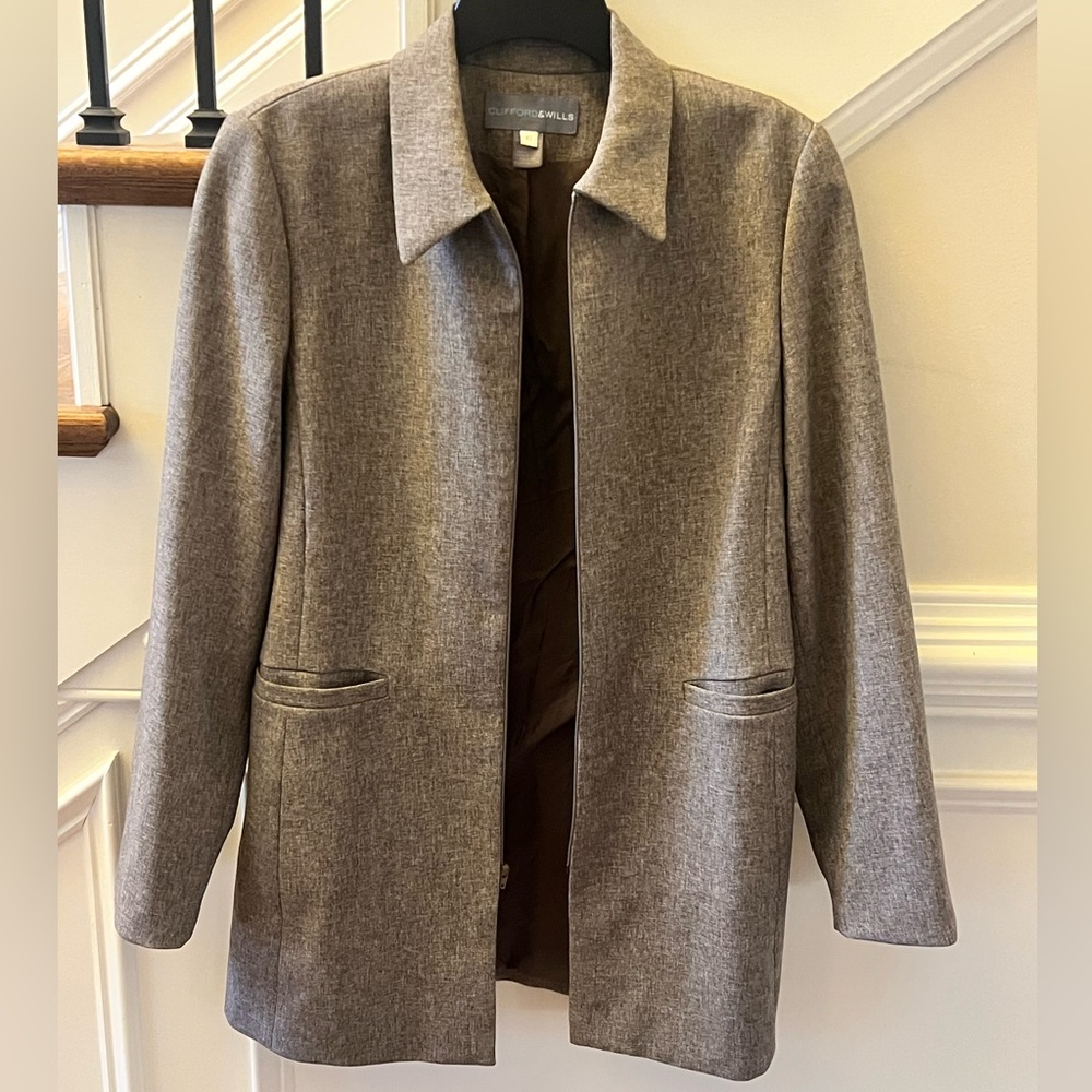 Taupe Women's Wool Blend Coat